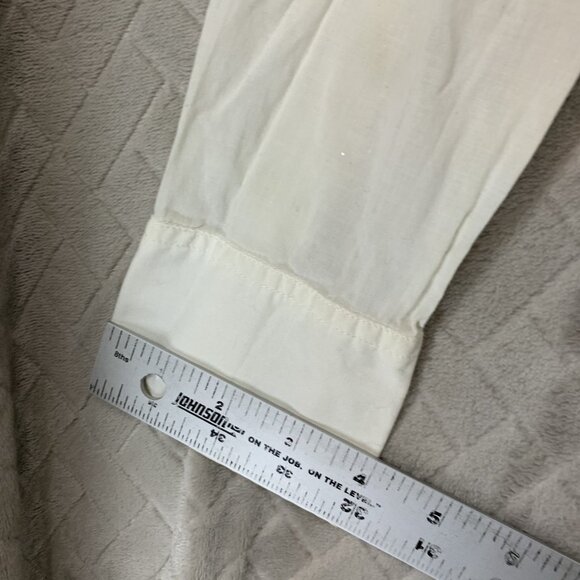 Armani Exchange Womens S Button Up Shirt White Graphic Logo Long Sleeve Artist - Picture 11 of 16